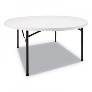 Alera ALEPT60RW Round Plastic Folding Table, 60 Dia x 29 1/4h, White