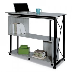 Safco SAF1904GR Mood Standing Height Desk, 53.25" x 21.75" x 42.25", Gray