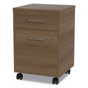 Linea Italia LITUR610NW Urban Mobile File Pedestal, 16w x 15.25d x 23.75h, Natural Walnut