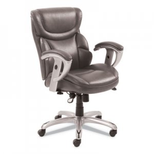 SertaPedic SRJ49711GRY Emerson Task Chair, Supports up to 300 lbs., Gray Seat/Gray Back, Silver Base