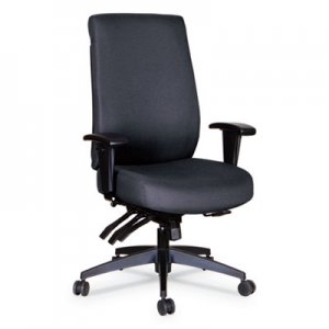 Alera ALEHPM4101 Alera Wrigley Series High Performance High-Back Multifunction Task Chair, Up to 275 lbs, Black Seat/Back, Black