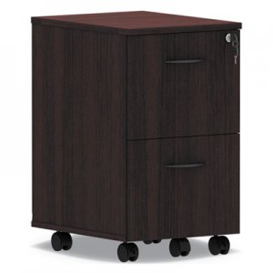 Alera ALEVA582816MY Alera Valencia Series Mobile File/File Pedestal, 15.38w x 20d x 26.63h, Mahogany