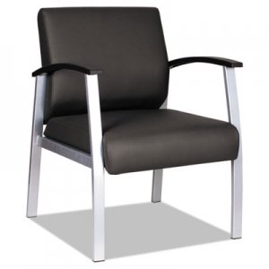Alera ALEML2319 Alera metaLounge Series Mid-Back Guest Chair, 24.60'' x 26.96'' x 33.46'', Black Seat/Black