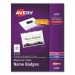 Avery AVE8781 Magnetic Style Name Badge Kit, Horizontal, 4" x 3", White, 48/Pack
