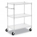 Alera ALESW333018SR 3-Shelf Wire Cart with Liners, 34.5w x 18d x 40h, Silver, 600-lb Capacity