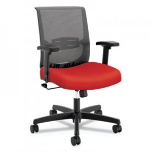 HON HONCMZ1ACU67 Convergence Mid-Back Task Chair with Swivel-Tilt Control, Supports up to 275 lbs, Red Seat, Black Back