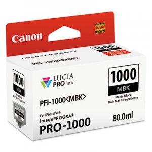 Canon CNM0545C002 0545C002 (PFI-1000) Lucia Pro Ink, Matte Black