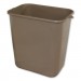 Impact IMP7702BEI Soft-Sided Wastebasket, Rectangular, Polyethylene, 28 qt, Beige