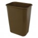 Impact IMP7703BEI Soft-Sided Wastebasket, Rectangular, Polyethylene, 41 qt, Beige