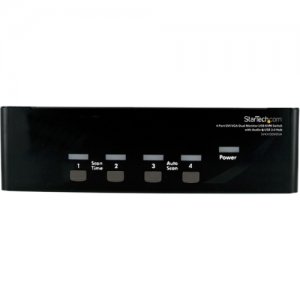 StarTech.com SV431DDVDUA 4-Port DVI and VGA, USB KVM Switch with Audio and USB 2.0 Hub