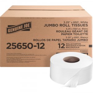 Genuine Joe 2565012PL 2-ply Jumbo Roll Dispenser Bath Tissue GJO2565012PL