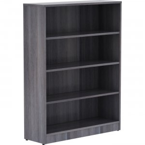 Lorell 69566 Weathered Charcoal Laminate Bookcase LLR69566