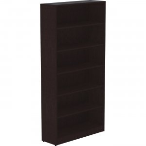 Lorell 18228 Essentials Espresso Laminate Bookcase LLR18228