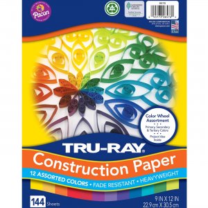 Tru-Ray 6576 Color Wheel Construction Paper PAC6576