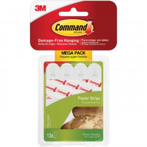 Command 17024136ES Removable Adhesive Poster Strips MMM17024136ES