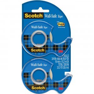 Scotch 183DM2 Wall-Safe Tape MMM183DM2