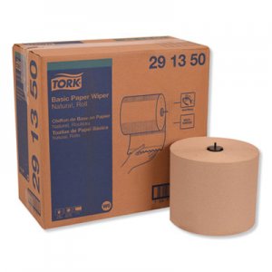 Tork TRK291350 Basic Paper Wiper Roll Towel, 7.68" x 1150 ft, Natural, 4 Rolls/Carton