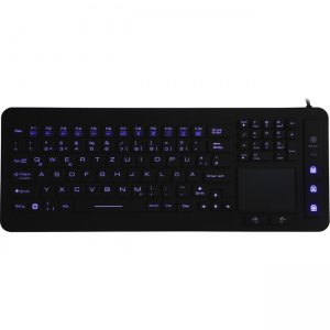 DSI KB-JH-IKB98BL Industrial Silicone Full Size LED Backlit Keyboard JH-IKB98BL With IP68