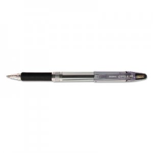 Zebra ZEB14410 Jimnie Stick Gel Pen Value Pack, Medium 0.7mm, Black Ink, Smoke Barrel, 24/Box