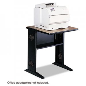 Safco SAF1934 Fax/Printer Stand w/Reversible Top, 23.5w x 28d x 30h, Medium Oak/Black