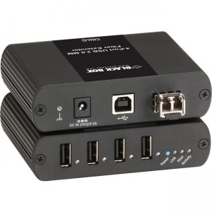 Black Box IC404A-R2 USB 2.0 Extender - Multimode Fiber, 4-Port