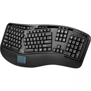 Adesso WKB-4500UB Tru-Form - 2.4GHz Wireless Ergonomic Touchpad Keyboard