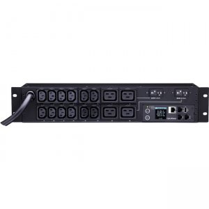 CyberPower PDU31008 Monitored PDU, 200/240V, 30A, 16-Outlet, 1U Rackmount