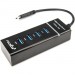 Rocstor Y10A228-B1 Slim Portable 4 Port USB C Hub