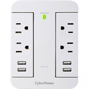 CyberPower P4WSU Professional 4-Outlet Surge Suppressor/Protector
