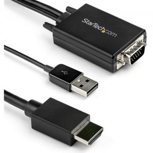 StarTech.com VGA2HDMM2M 2 m (6.6 ft.) VGA to HDMI Adapter Cable - USB Powered - 1080p
