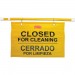 Rubbermaid Commercial 9S1600YLCT Closed/Cleaning Safety Sign RCP9S1600YLCT