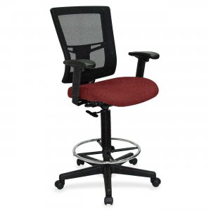 Lorell 4310031 Mesh Back Drafting Stool