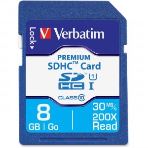 Verbatim 96318 8GB Premium SDHC Memory Card, UHS-I Class 10