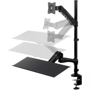 Monoprice 15718 Sit-Stand Articulating Monitor and Keyboard Workstation