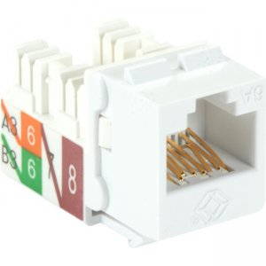 Black Box C6AJA70-WH-R2 GigaTrue 2 CAT6A Keystone Jack - Unshielded, RJ45, White