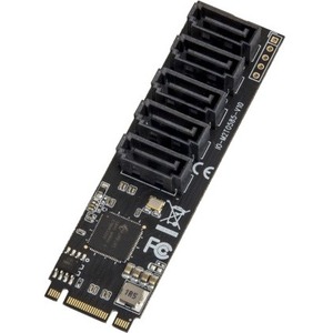 SYBA Multimedia SI-ADA40141 5 port Non-RAID SATA III 6Gbp/s to M.2 B+M Key Adapter PCI