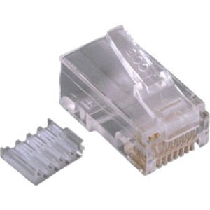 ENET C6S0-CONN-100PK Category 6 Modular Plug, for Solid Wire with Insert, 50u, 100Pcs/Bag