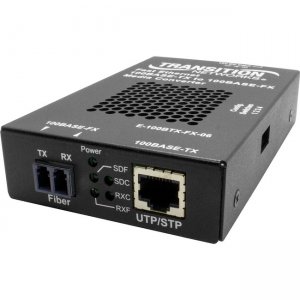 Transition Networks E-100BTX-FX-06(SMLC)-NA Stand-alone Fast Ethernet Media Converter 100Base-TX to 100Base-FX
