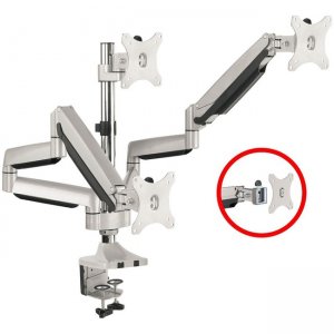 SIIG CE-MT3611-S1 Triple Monitor Aluminum Gas Spring Desk Mount - 13" to 32"