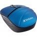 Verbatim 70705 Wireless Mini Travel Mouse, Commuter Series - Blue