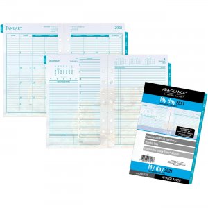 At-A-Glance 381225 Seascapes 7-ring Desk Planner Refill AAG381225