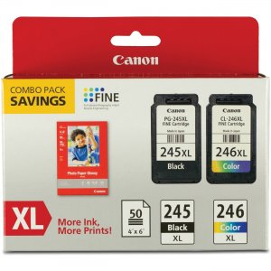 Canon PG245XLCL246 XL Ink/Photo Paper Combo CNMPG245XLCL246