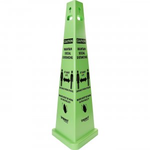 TriVu 9140SM Social Distancing 3 Sided Safety Cone IMP9140SM