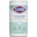 Clorox 32486CT Free & Clear Compostable Cleaning Wipes CLO32486CT