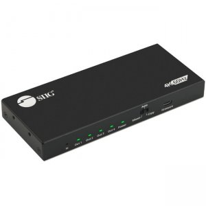 SIIG CE-H26C11-S1 4 Port HDMI 2.0 HDR Splitter with EDID and Downscaler