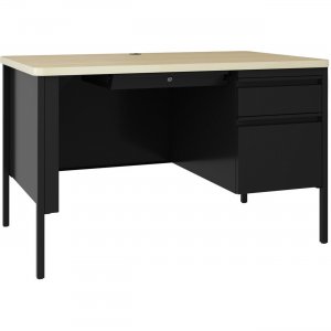 Lorell 03156 Fortress Single-pedestal Teacher's Desk LLR03156