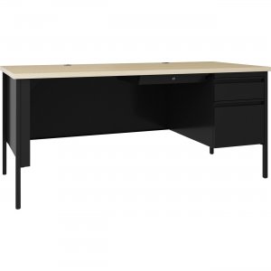 Lorell 66906 Fortress Series 66" Right Pedestal Desk LLR66906