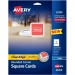 Avery 35702 Square Cards w/Rounded Edges 2.5"x2.5" , 93 lbs. 180 Inkjet Cards AVE35702