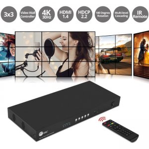 SIIG CE-H26F11-S1 3x3 4K Video Wall Processor with USB-C/DP/VGA/HDMI In
