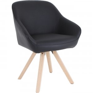 Lorell 68564 Natural Wood Legs Modern Guest Chair LLR68564